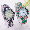 Skull heads watchband geneva quartz silicone watch